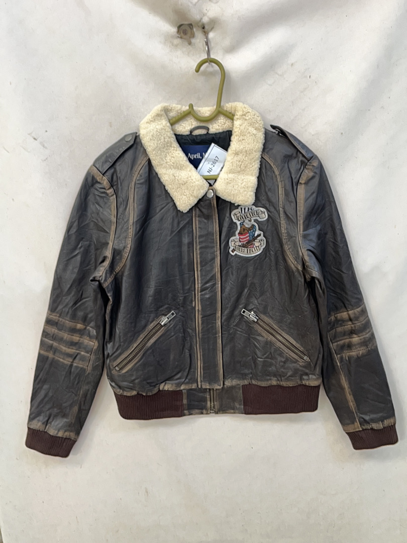 Bomber Jacket with Fur Collar