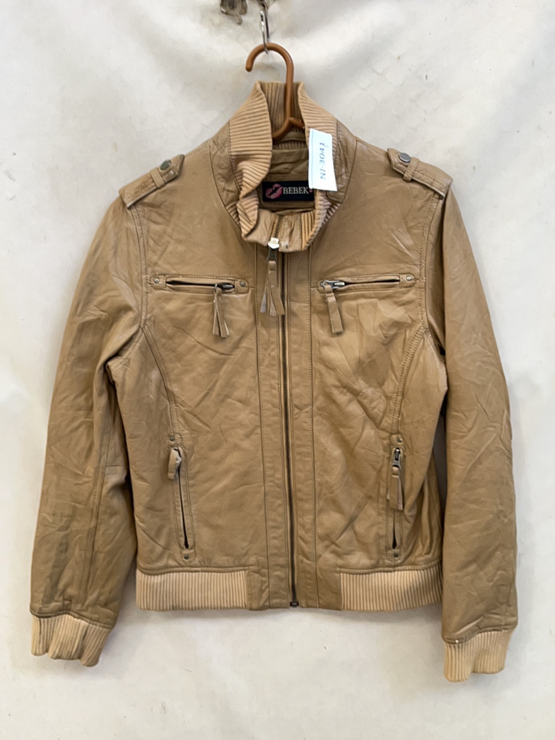 BEBEK Tan Leather Jacket