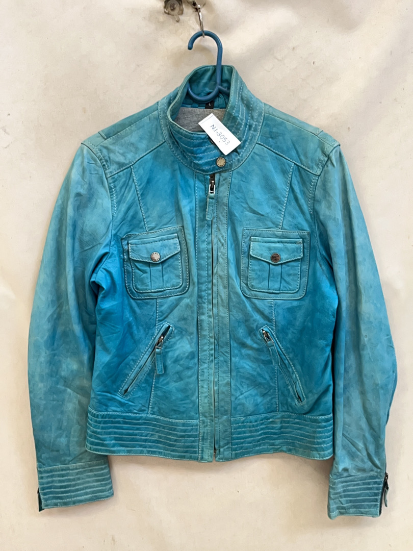 Blue Leather Jacket