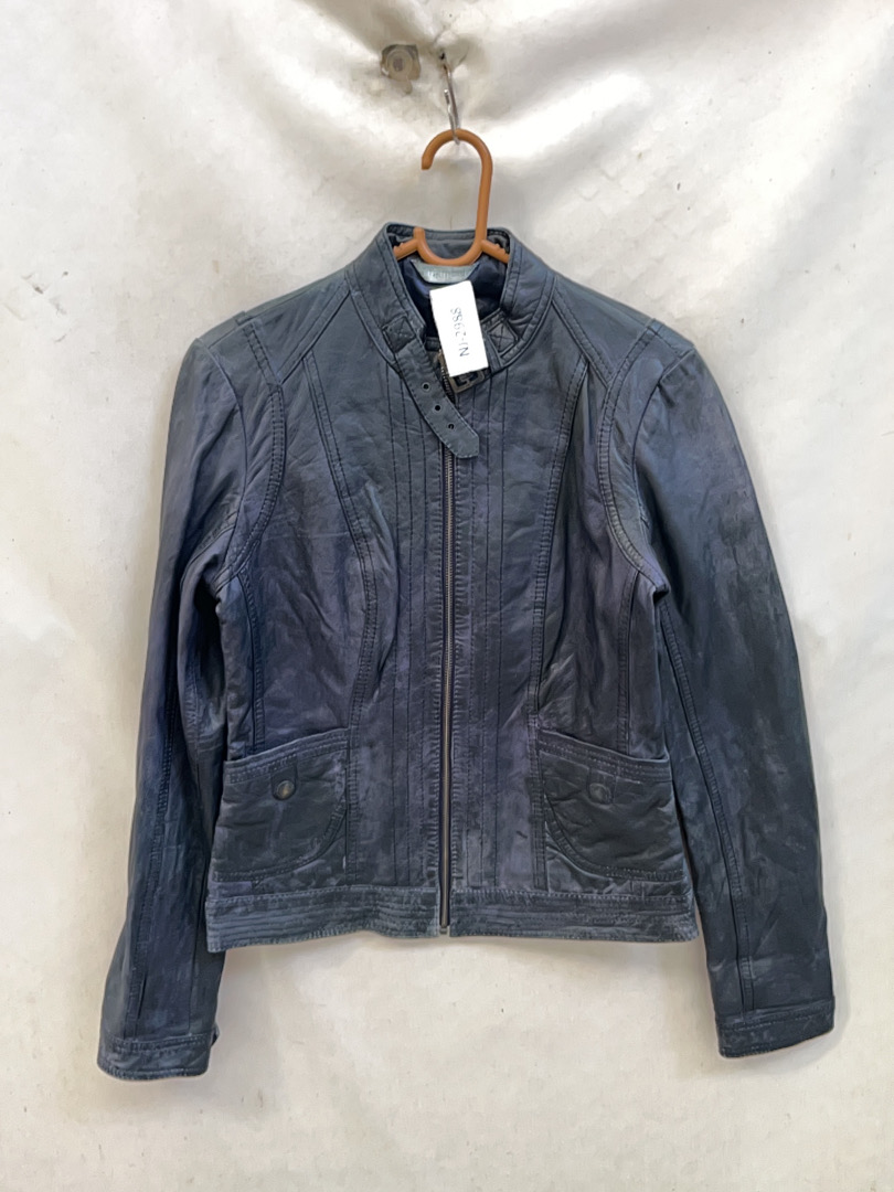 Superga Blue Leather Jacket