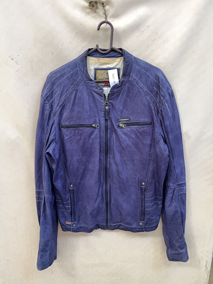 Blue Leather Jacket