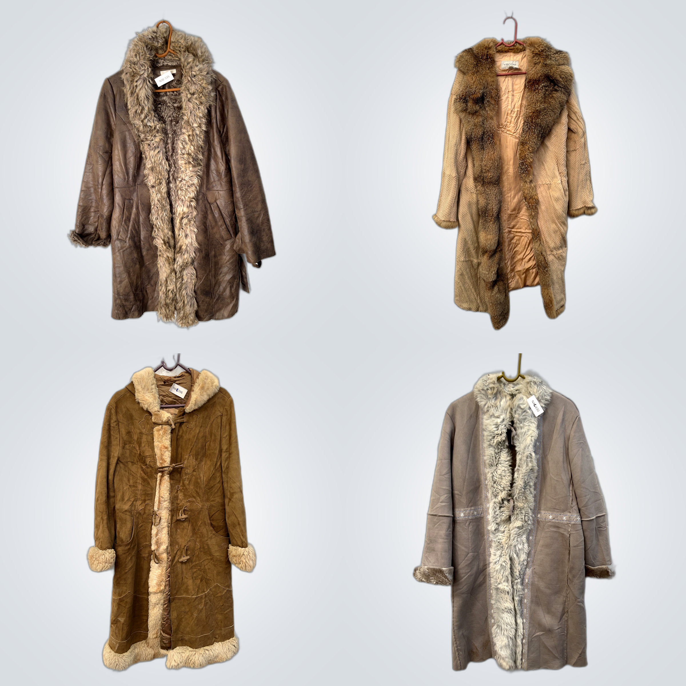 Vestes avec garniture en fourrure vintage