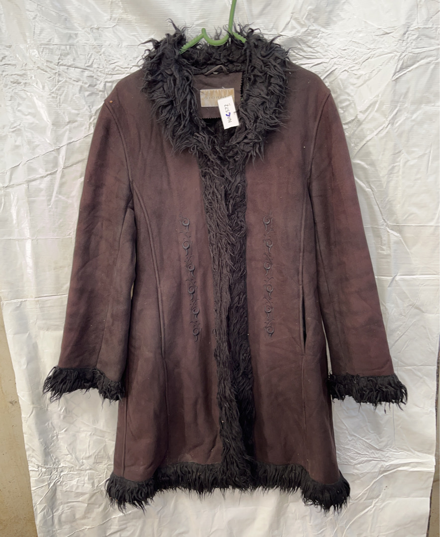 Brown Fur Trim Coat