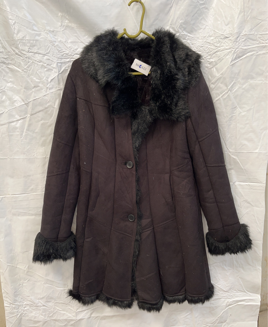 Brown Fur-Trimmed Coat