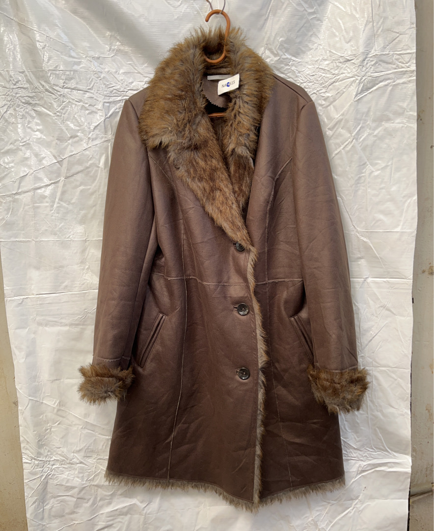 Brown Fur-Lined Coat