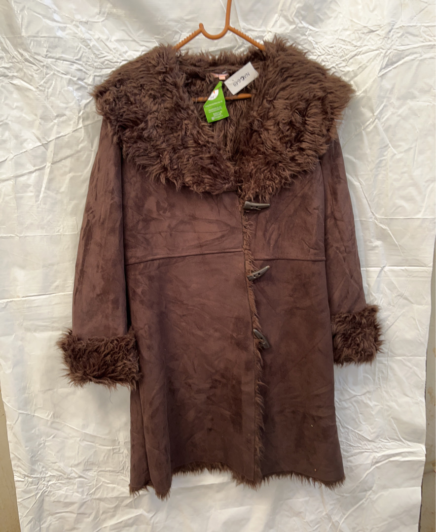 Brown Fur-Trimmed Coat