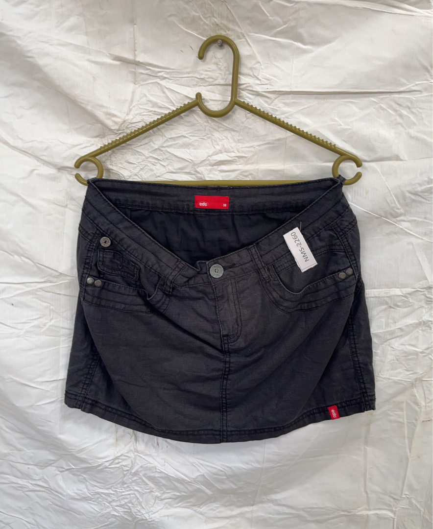 edc Black Denim Skirt