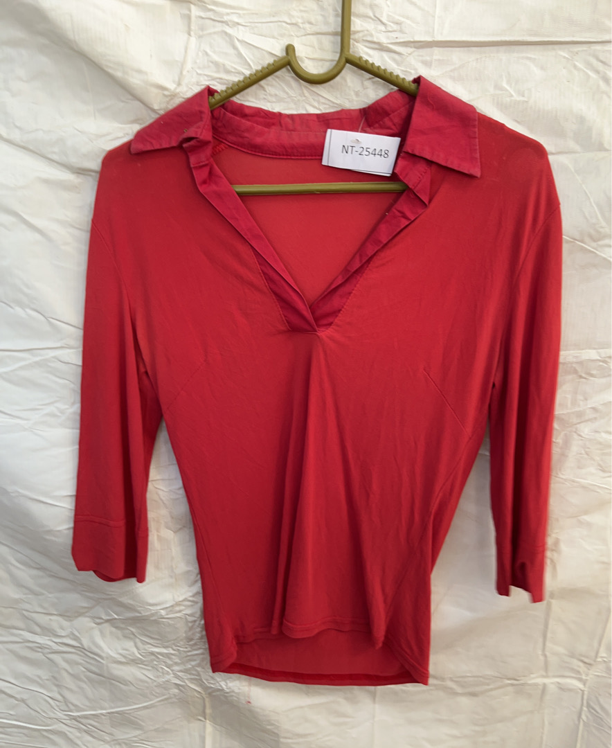 Red Long-Sleeve Top