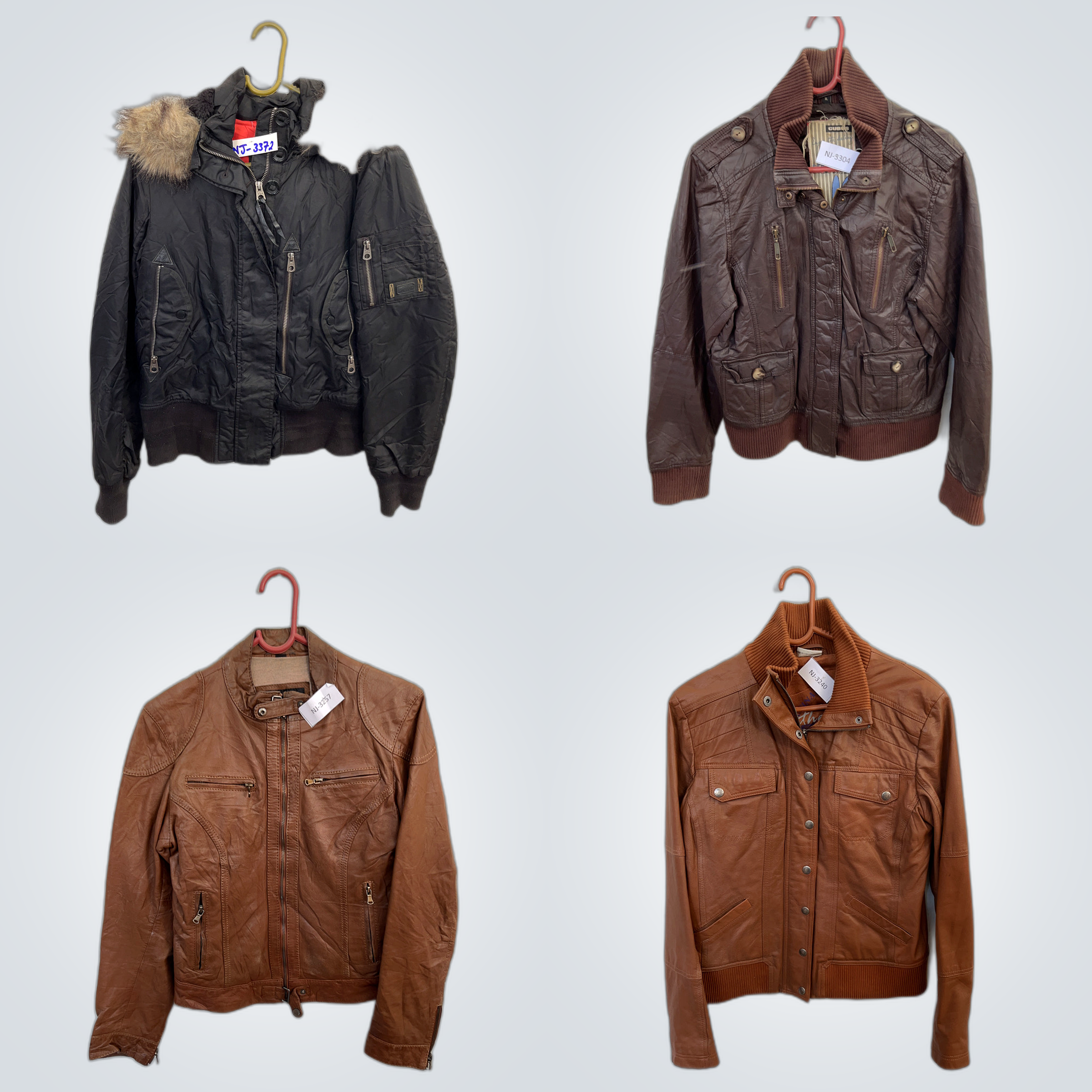 Lot de veste en cuir et doudoune - 7 pièces mix de..