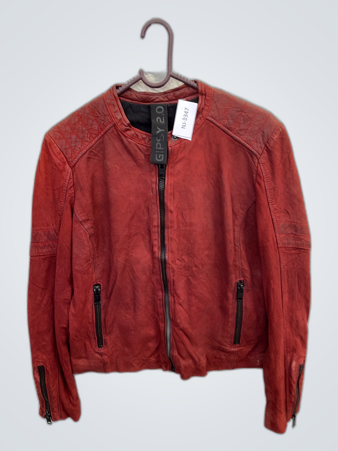 Jaqueta de Couro Vermelha Gipsy 2.0