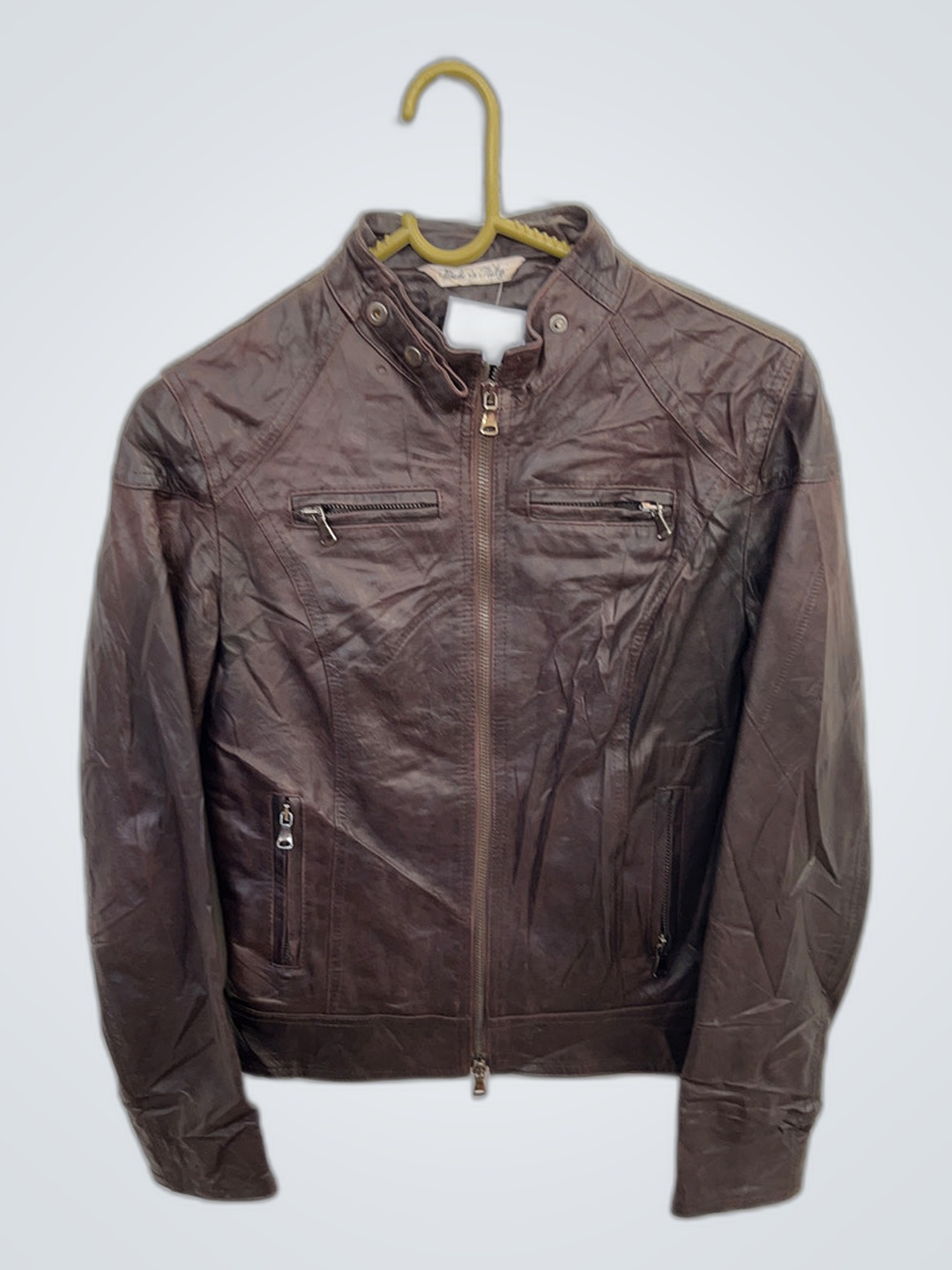 Braune Lederjacke
