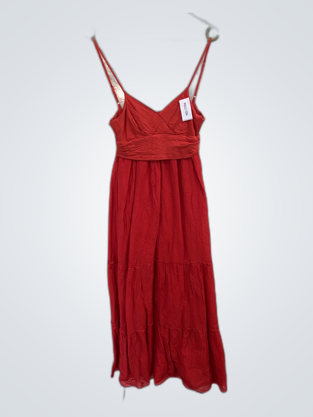 Vestido Vermelho de Alça Espaguete