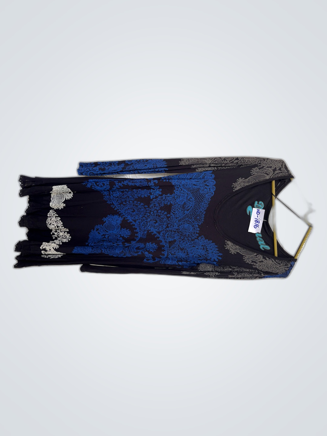 Black and Blue Lace Dress