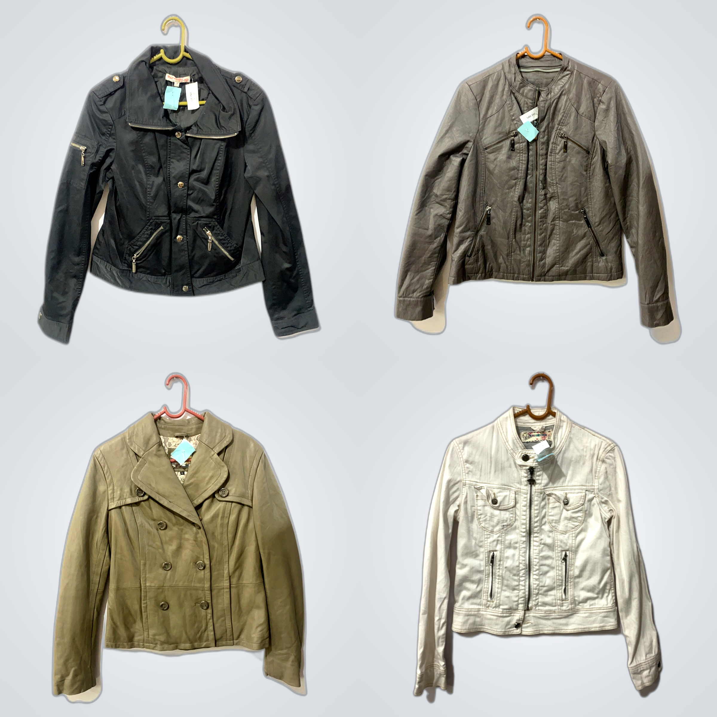 Olive Green Leather Jackets Bundle