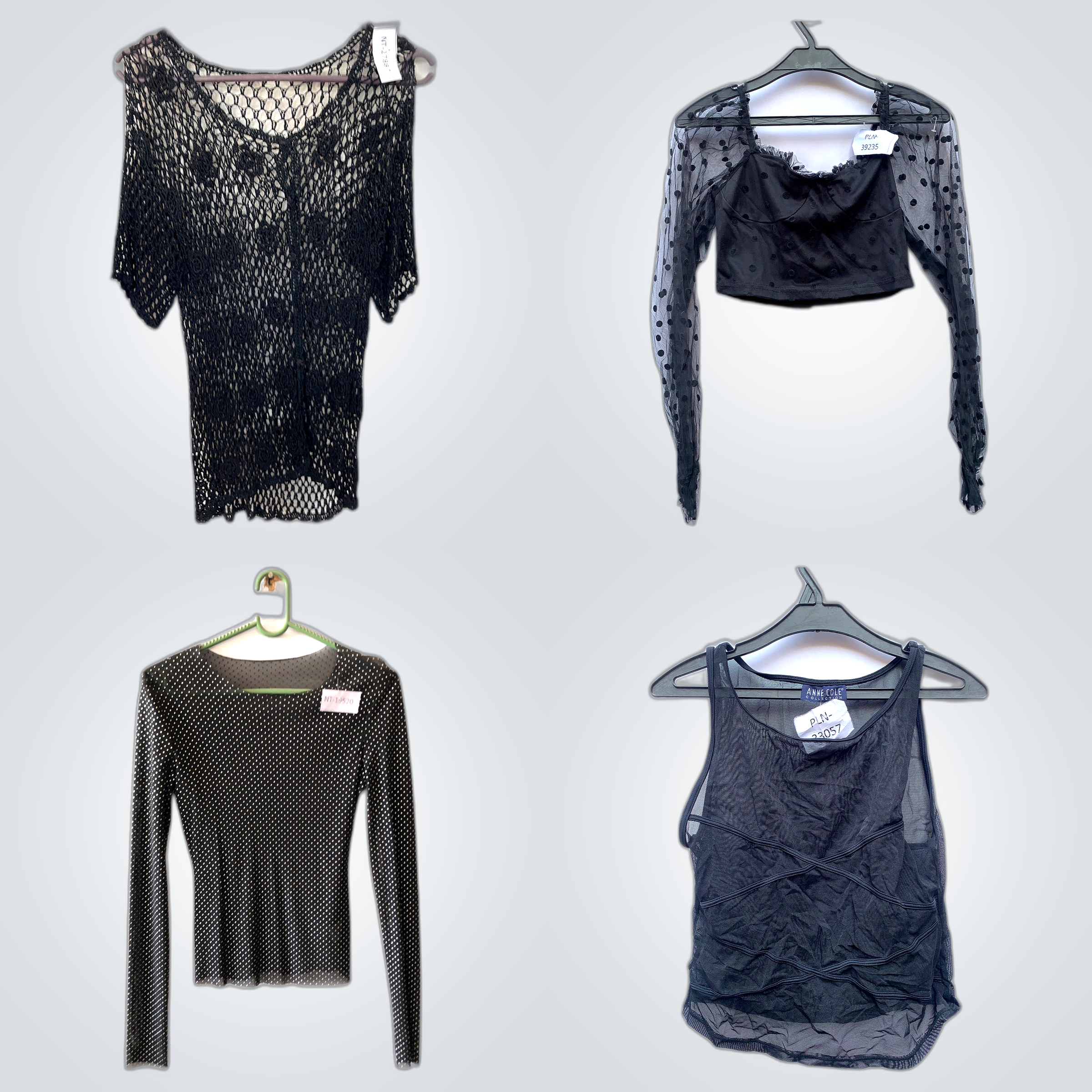 Ensemble de blouses en mesh Y2K