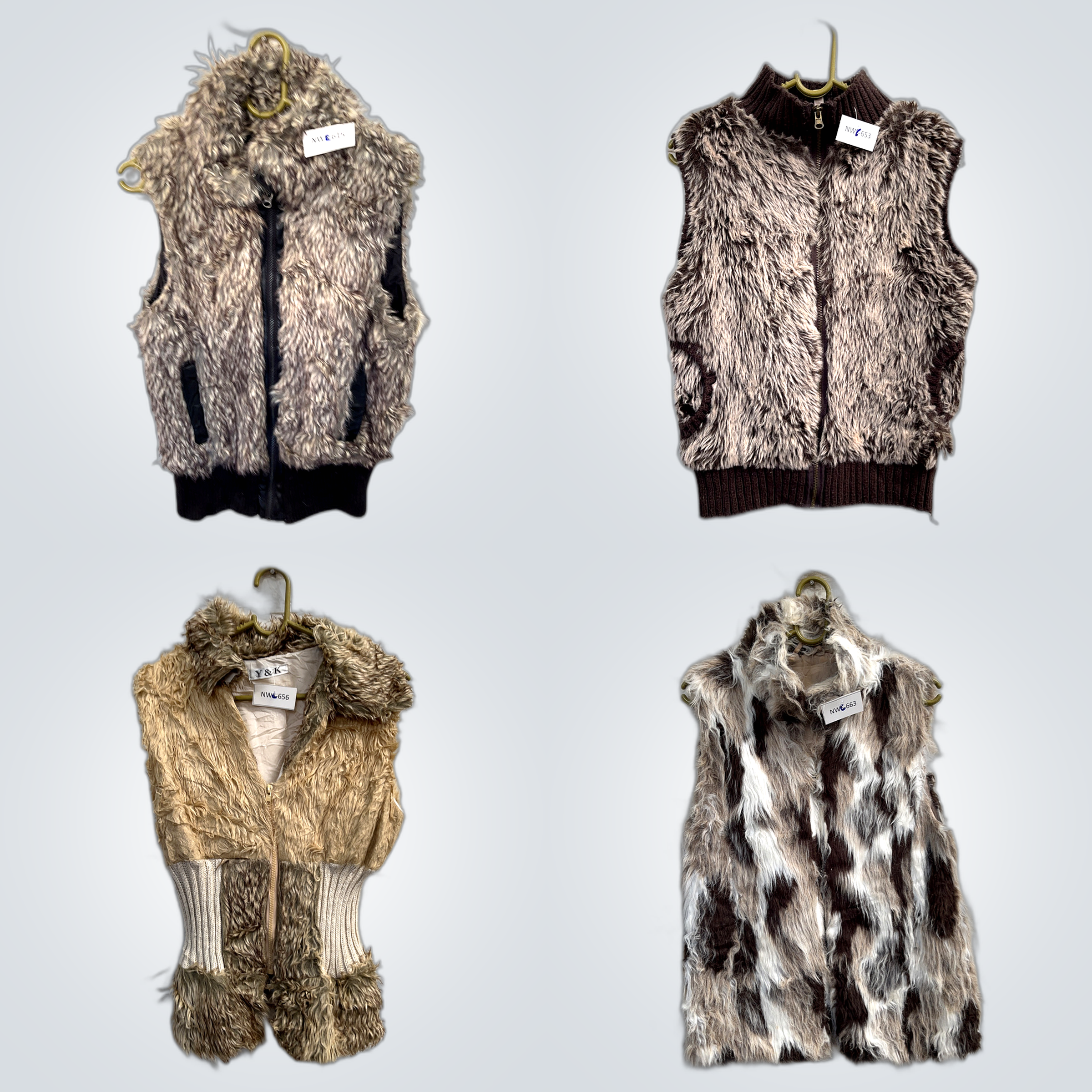 Y2K Fur Waistcoats Bundle
