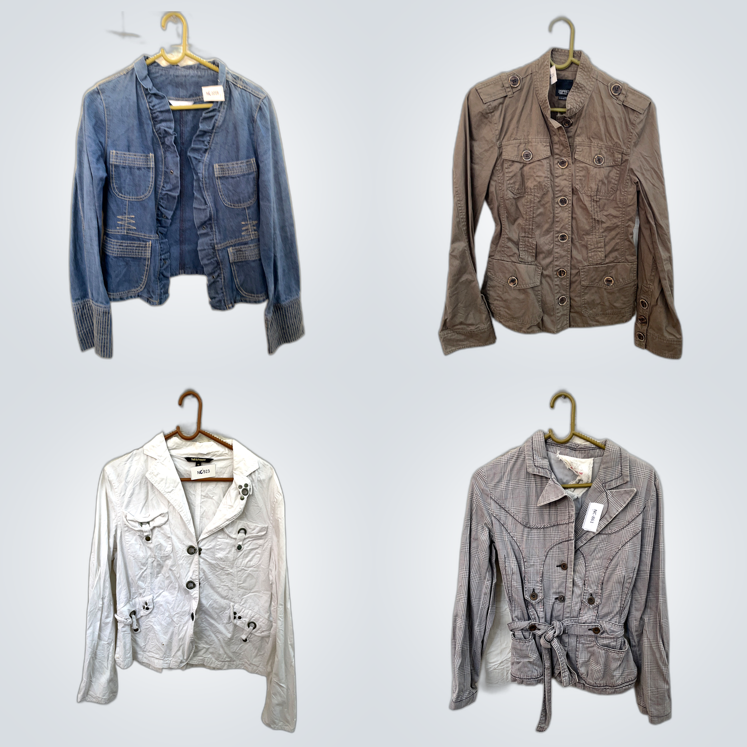 Esprit Denim Leather Jacket Bundle 7pcs Mix Lot Mi..