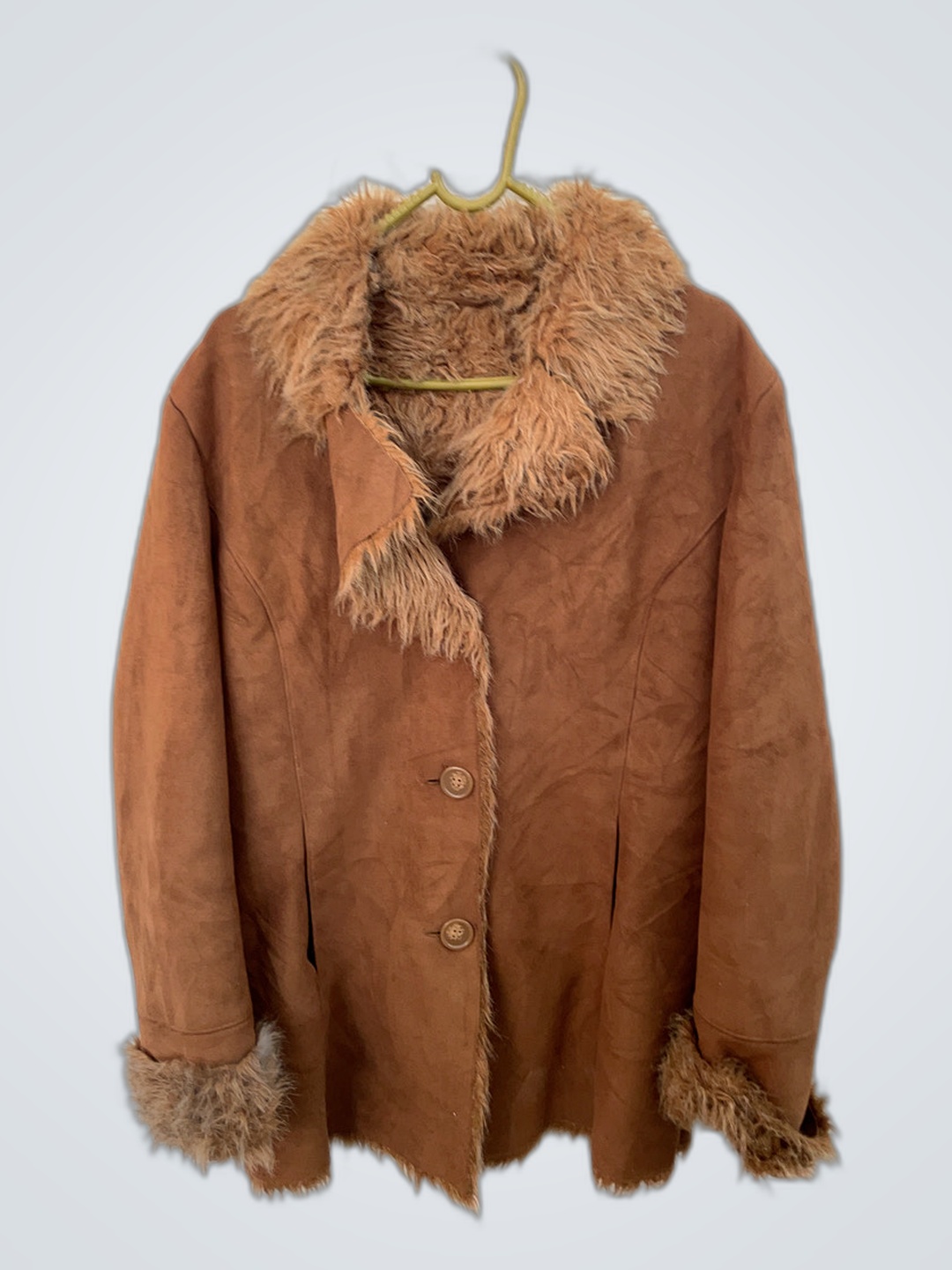 Brown Fur-Trimmed Coat