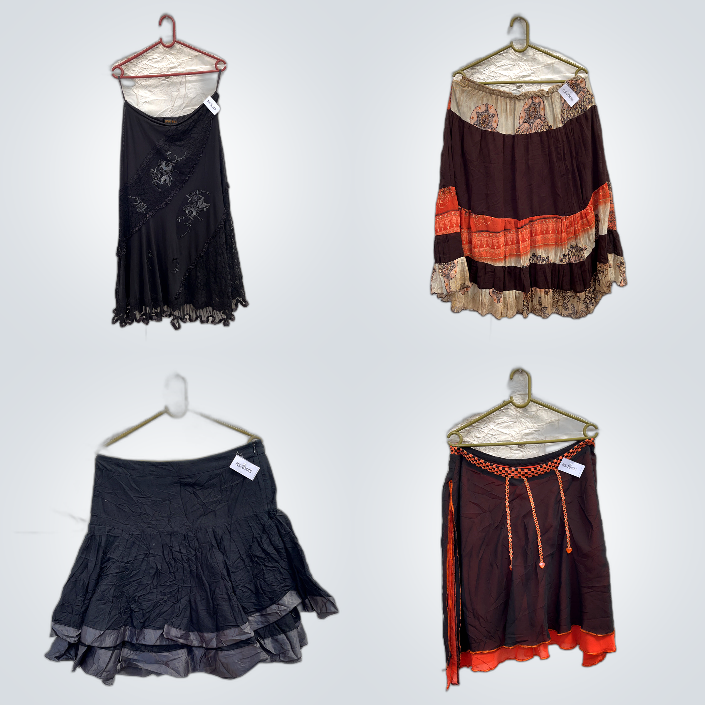 JINGWEI Canottiera in pizzo e pacchetto di 6 gonne..