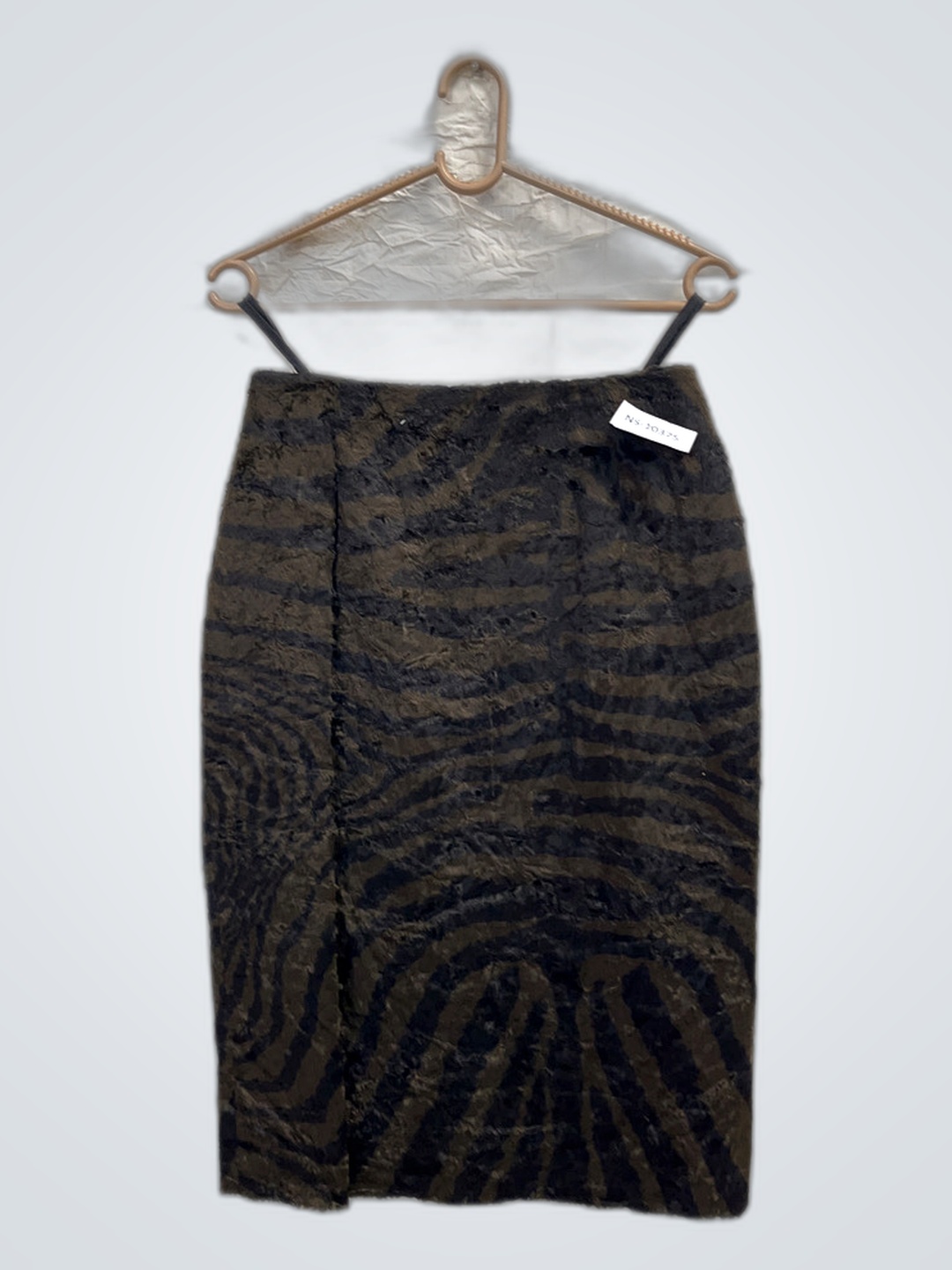 Brown and Black Fuzzy Skirt
