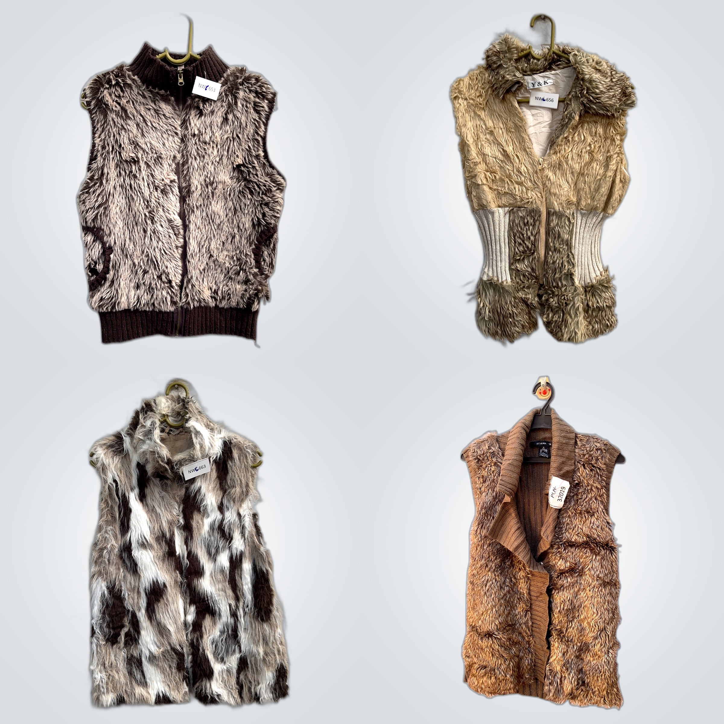 Y2K Fur Waistcoats Bundle