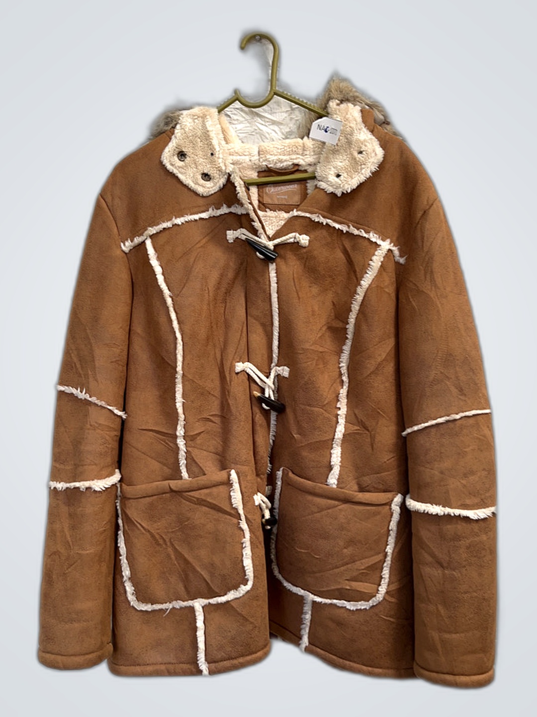 Brown Coat with Fur Trim