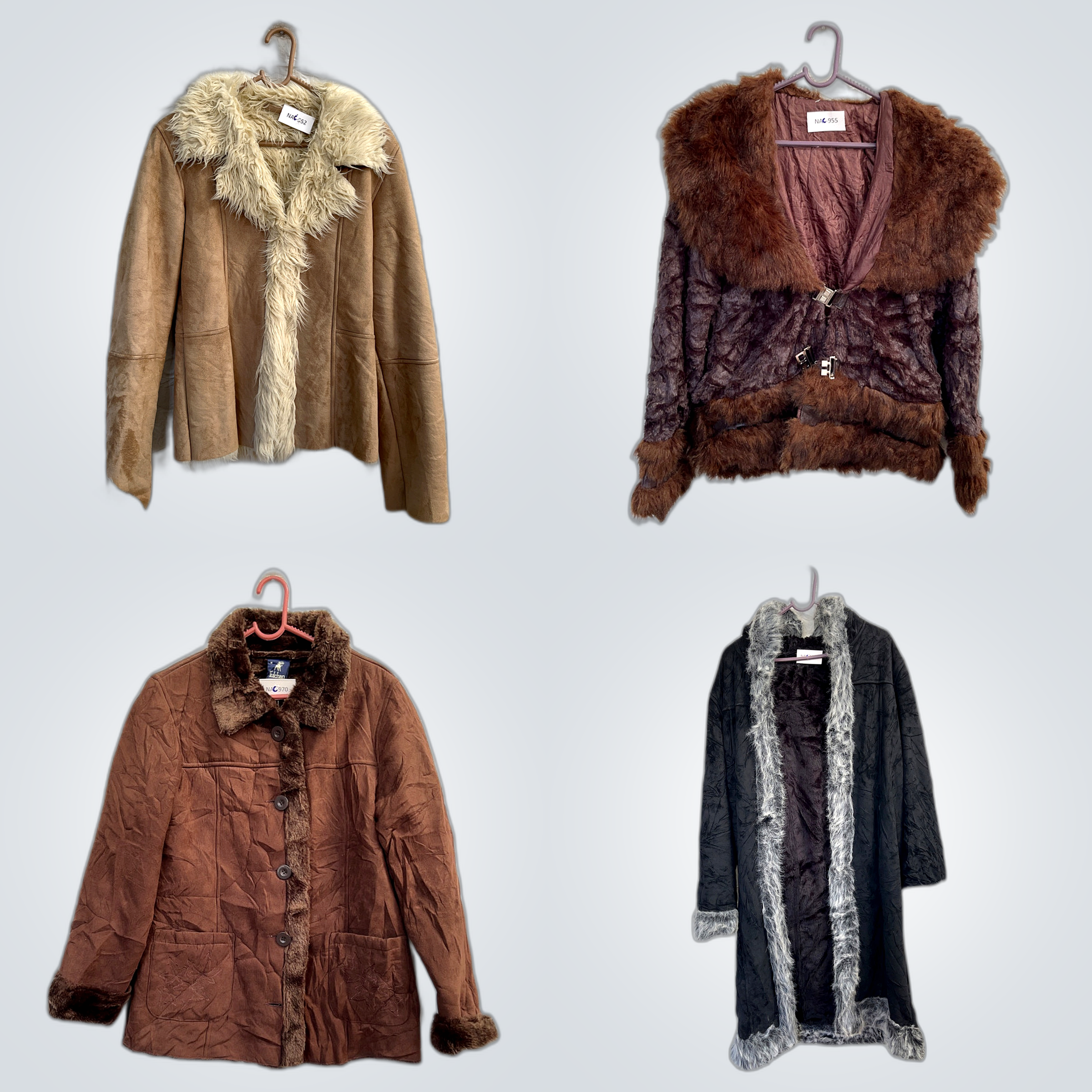 Furry Fashion Bundle: 7pcs Mix Leder Wildleder Män..