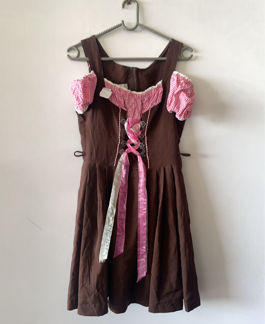 Brown and Pink Dress