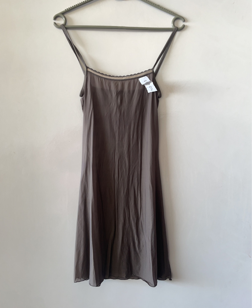 Brown Satin Nightgown