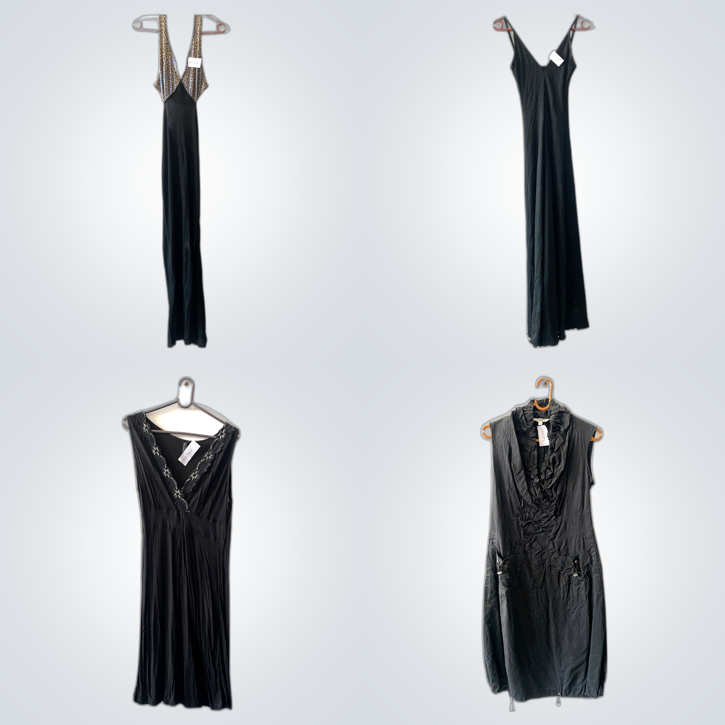 Pacote de Vestido Preto - 7 Peças de Maxi, Midi e ..