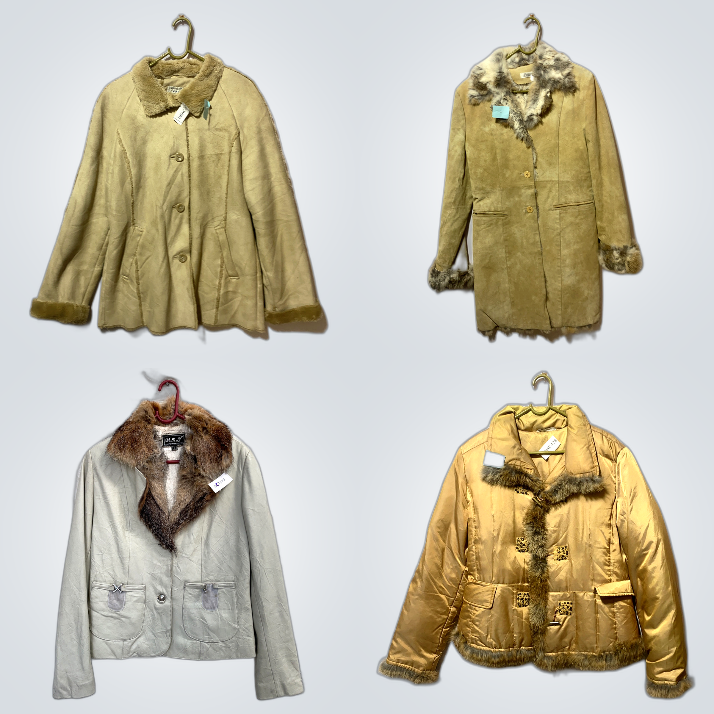 Conjunto de Jaquetas de Luxo com Trim de Pele Arma..