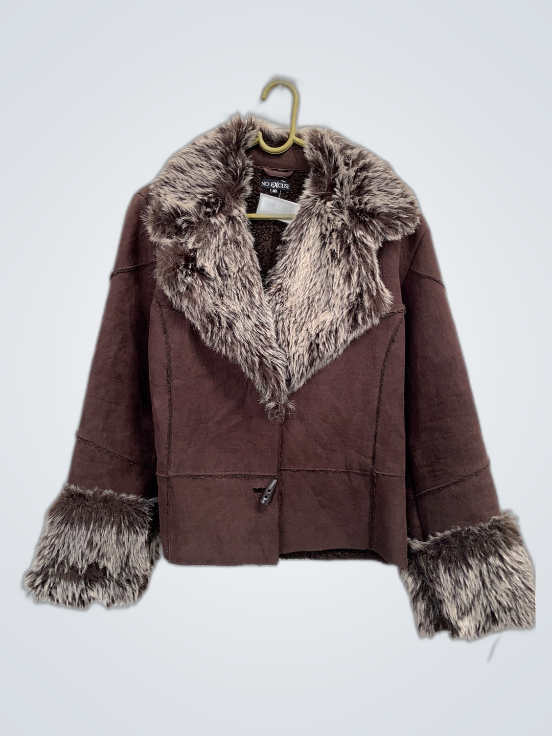 Brown Fur-Trimmed Coat