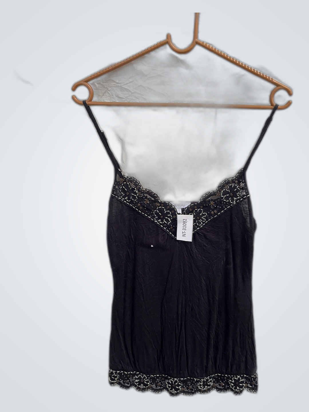 Camisola com Renda Preta