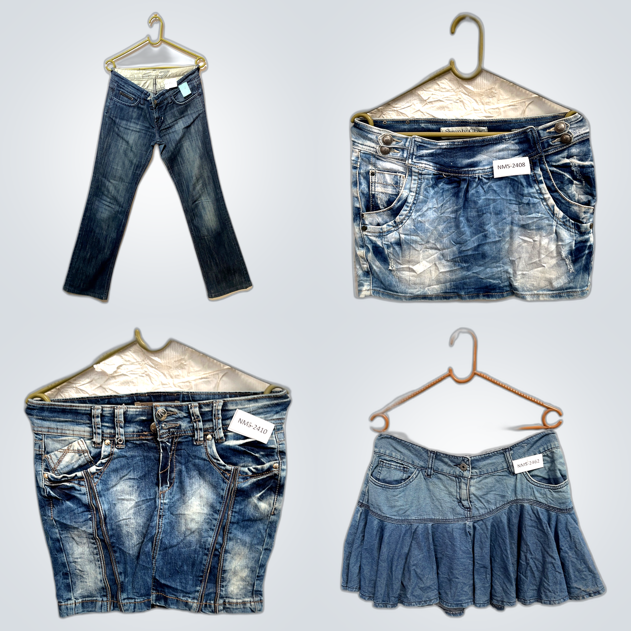 Levi's & More Denim Skirt Bundle - 7 Piece Jean Sh..