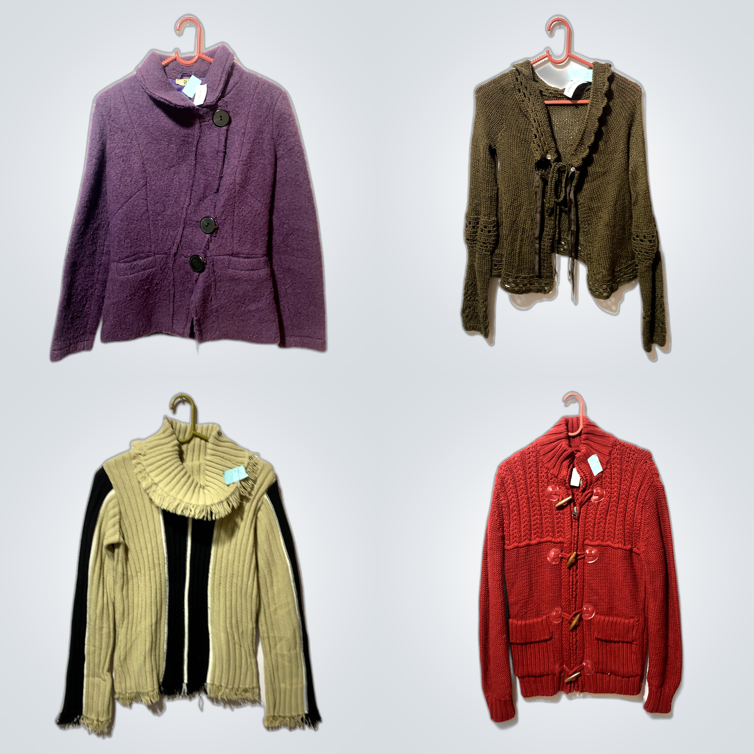 Knitwear Bundle: 7pcs Cardigans & Sweaters in Eart..