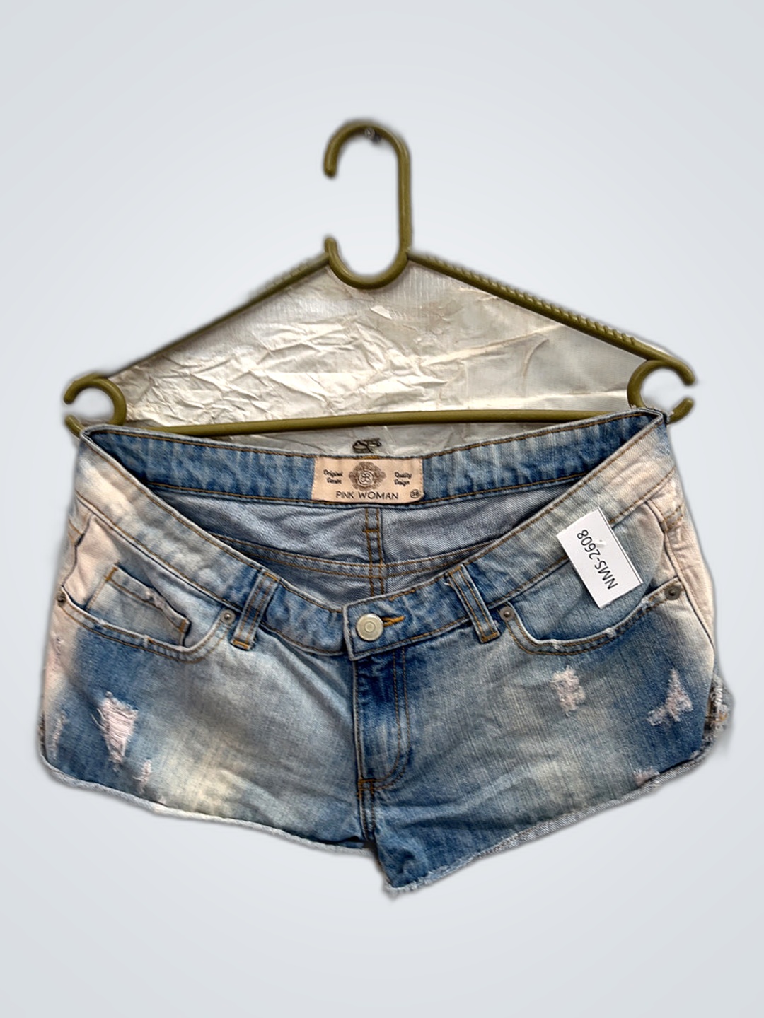 Shorts en denim Pink Woman
