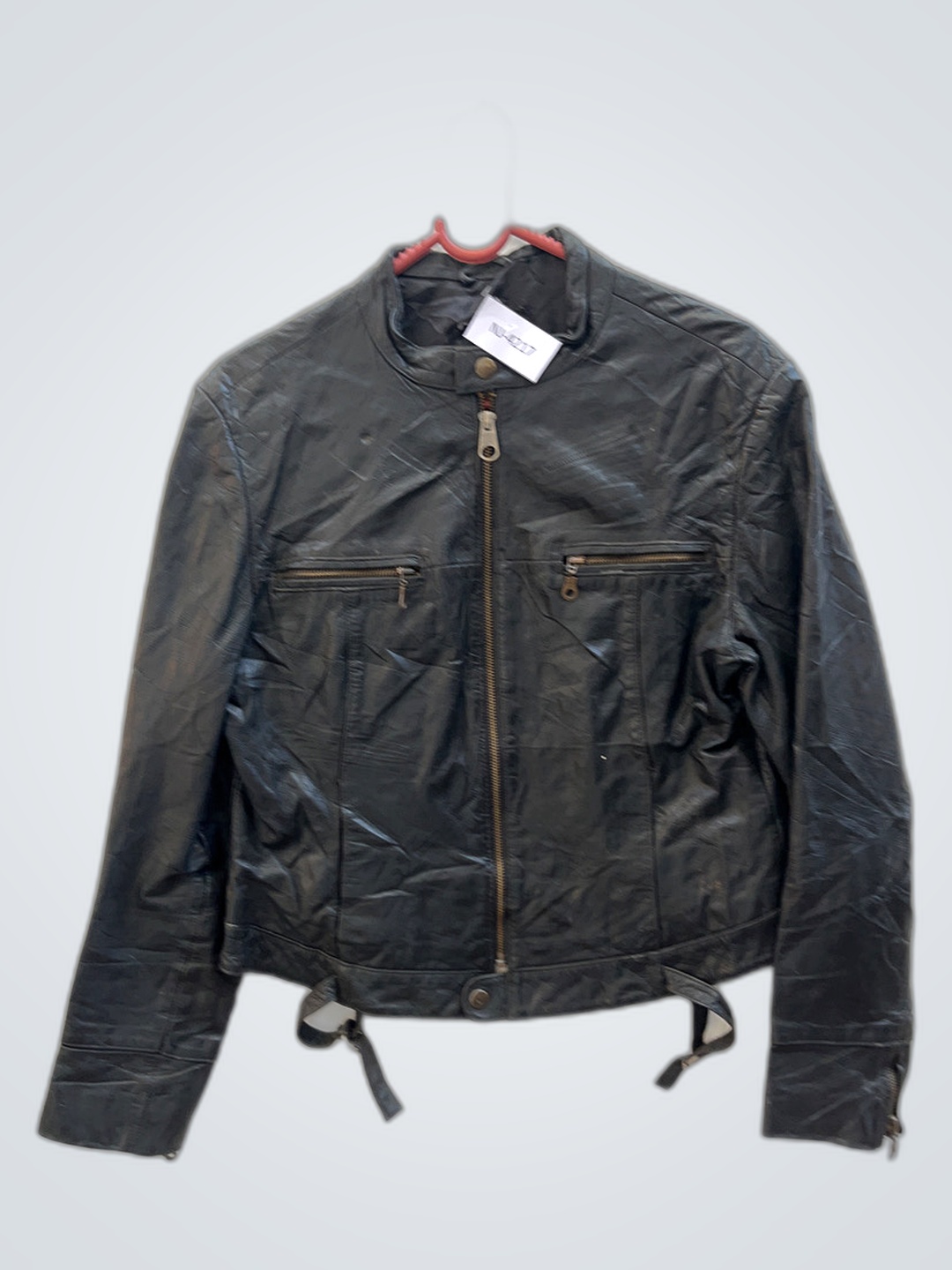 SOFT GREY Leather Jacket