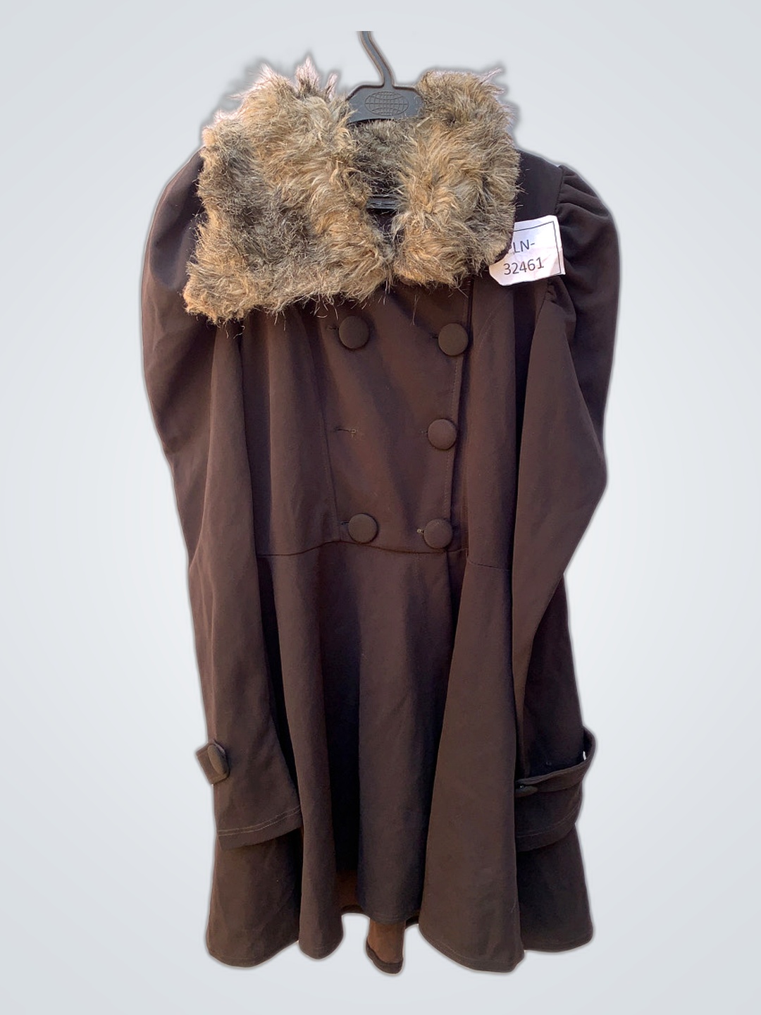Brown Fur Collar Coat