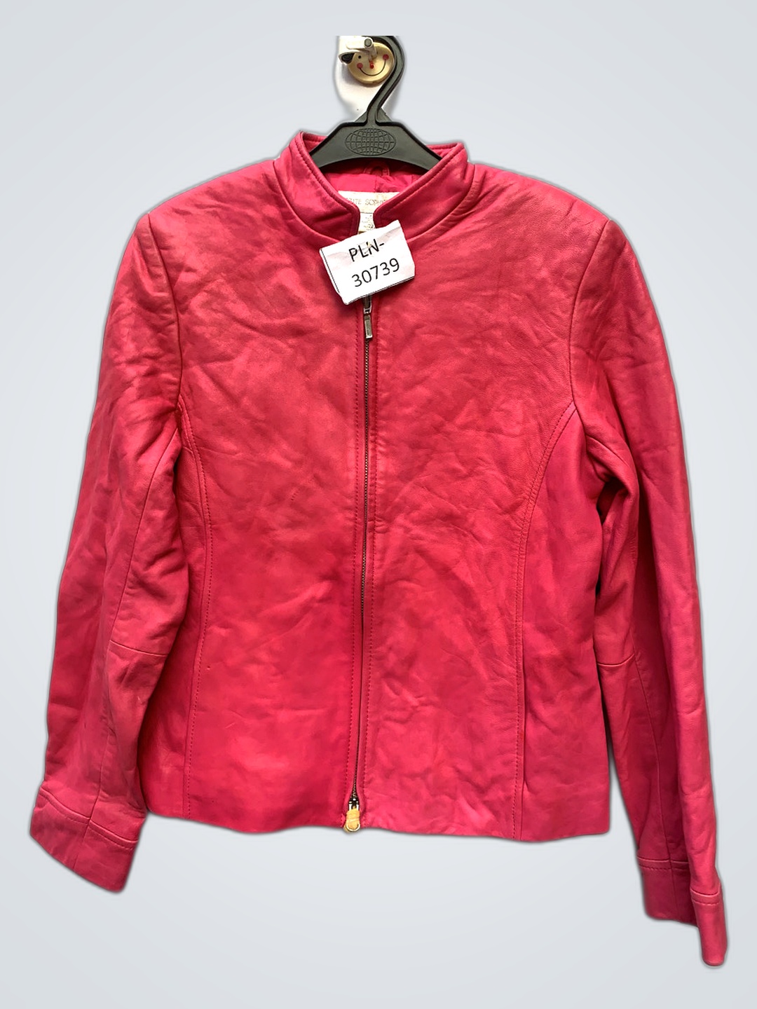 Petite Sophisticate Pink Leather Jacket