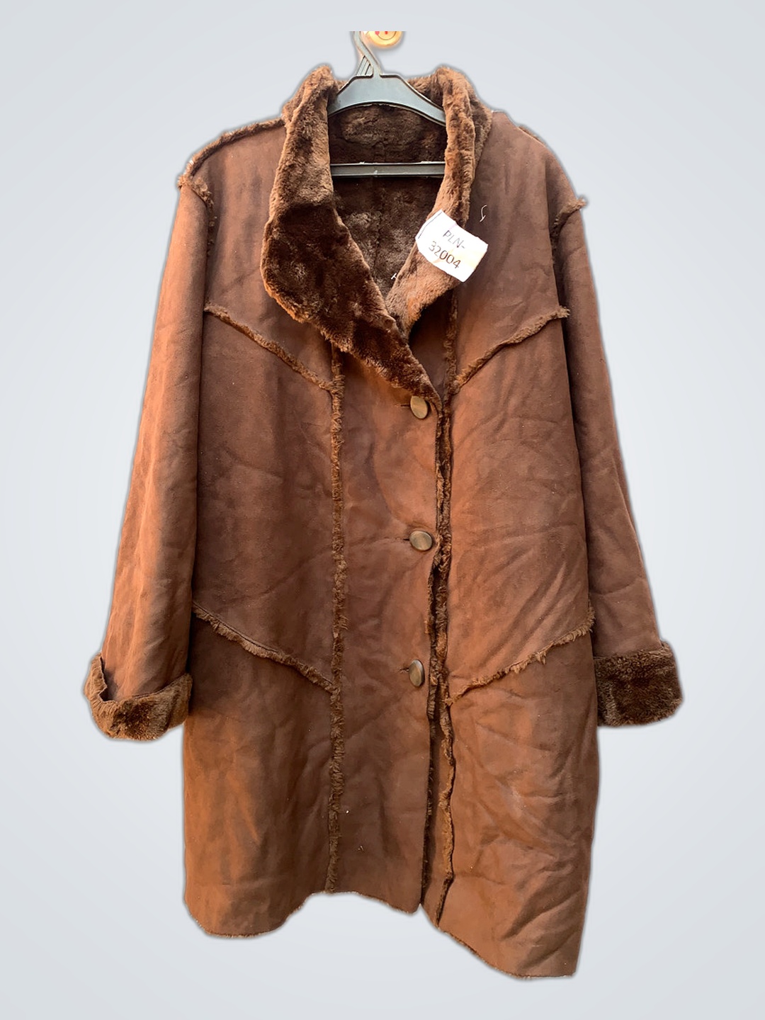 Brown Fur-Trimmed Coat