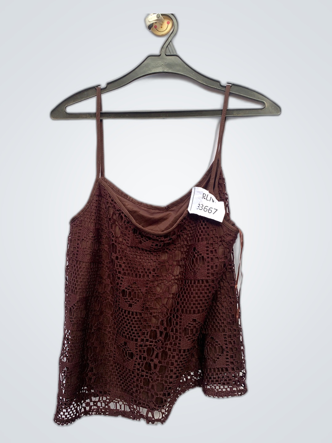 Unbranded Brown Lace Camisole Top