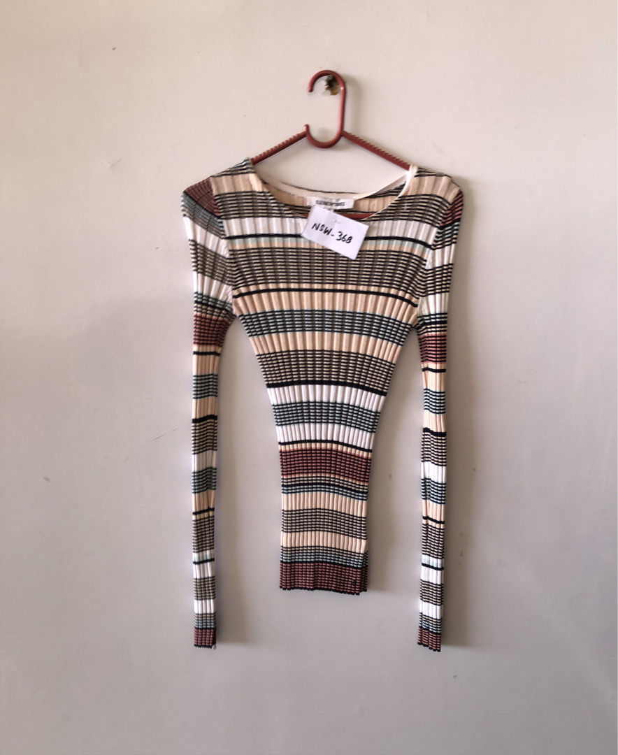 Elizabeth James Striped Long Sleeve Top