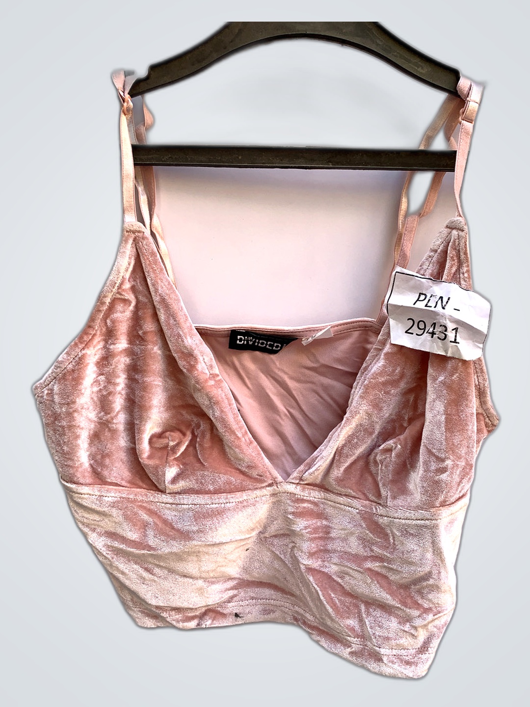 ピンクベルベットブラ