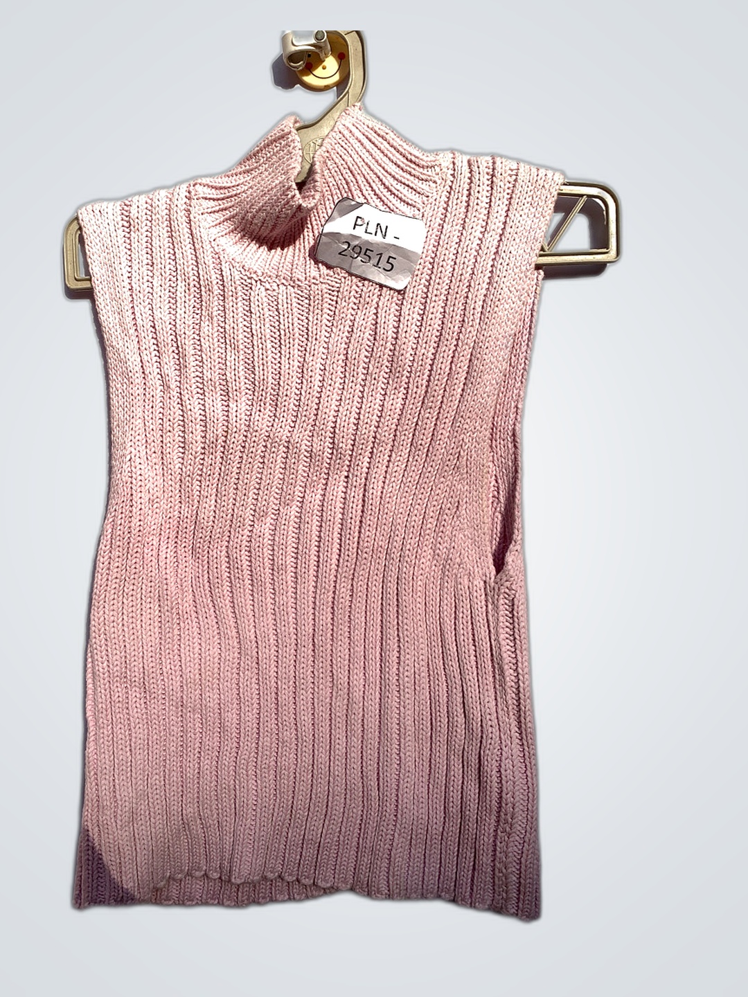 ザラ ピンク ノースリーブ タートルネック ニット トップ
