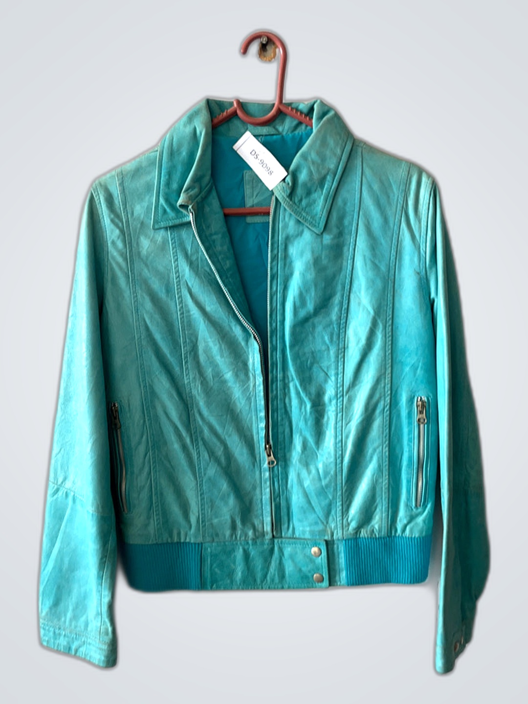Unbranded Turquoise Leather Jacket