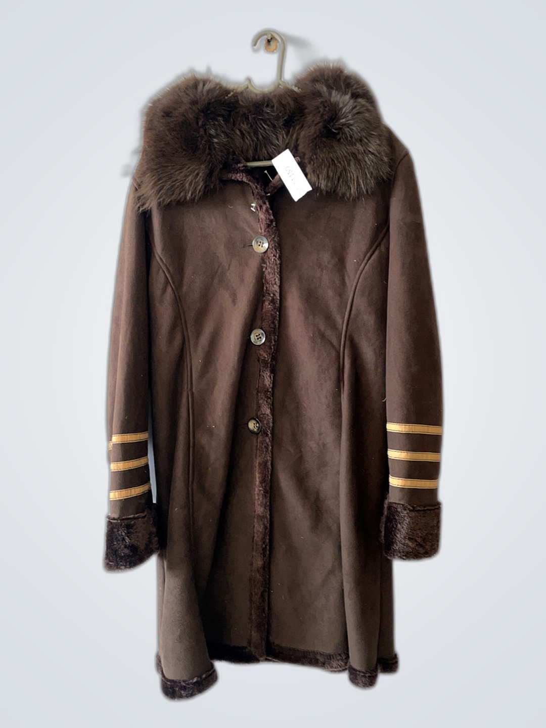 Brown Fur Trimmed Coat