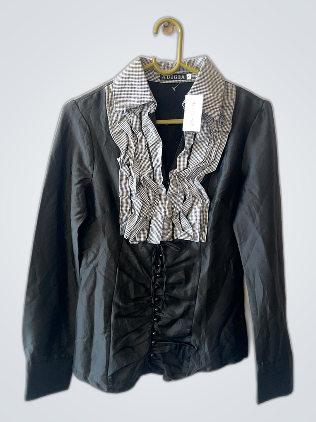 Adigia Black and White Gingham Jacket