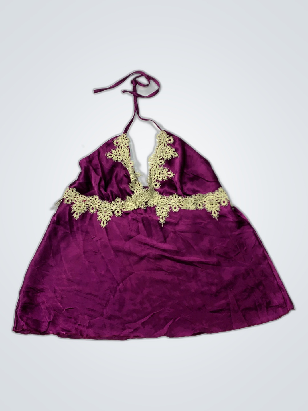 Purple Halter Neck Dress