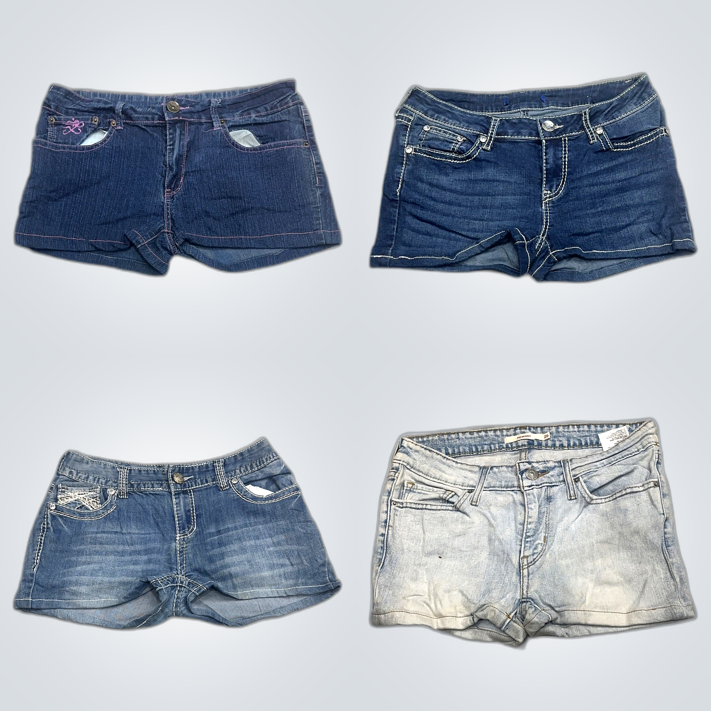 Pacco da 5 Pantaloni Corti in Denim