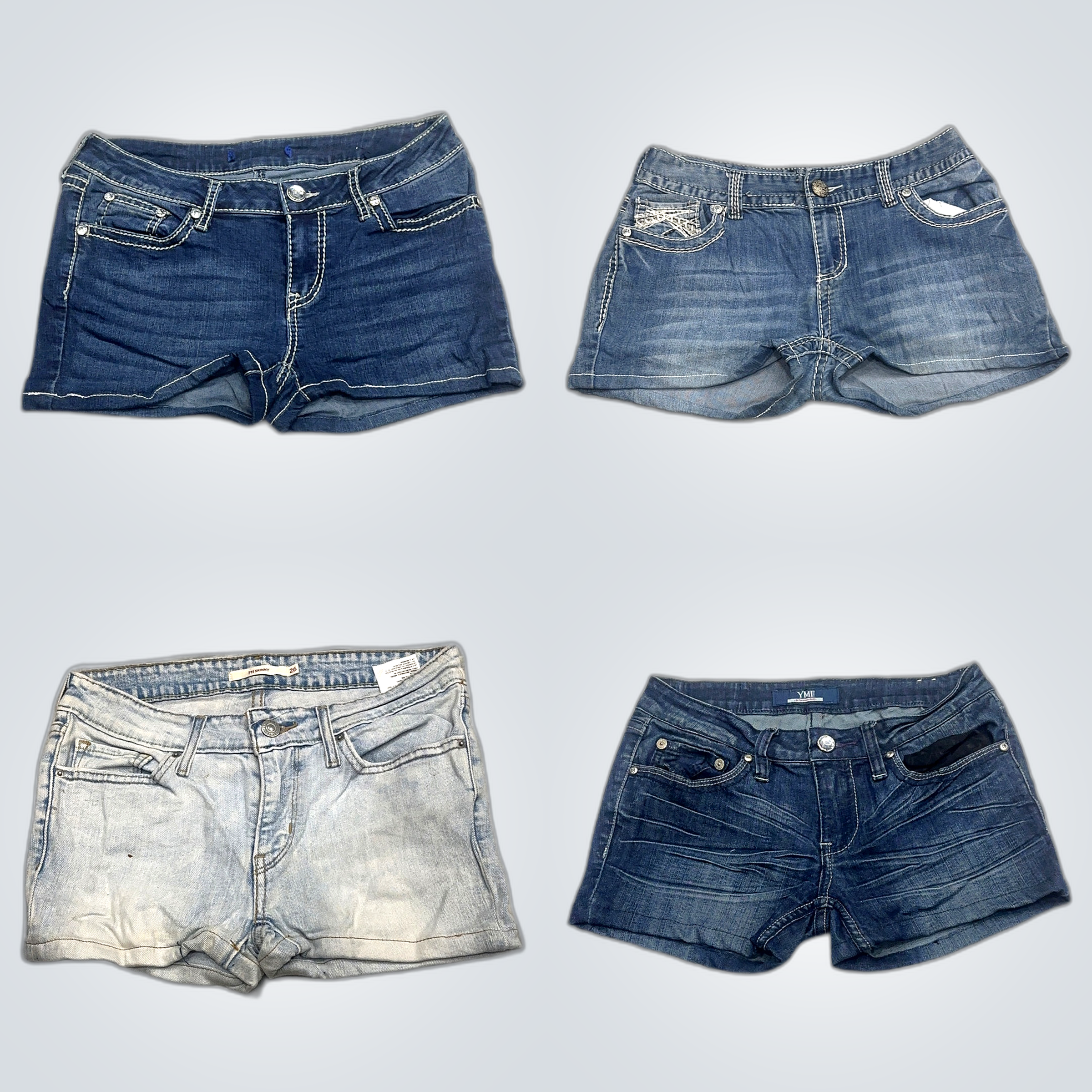 Pacco da 5 Pantaloni Corti in Denim